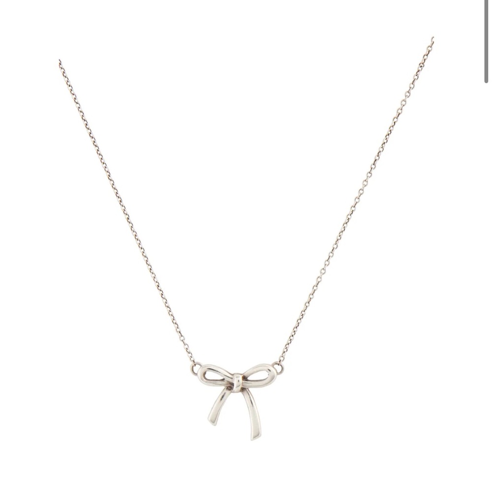 Tiffany & Co Bow Pendant Necklace